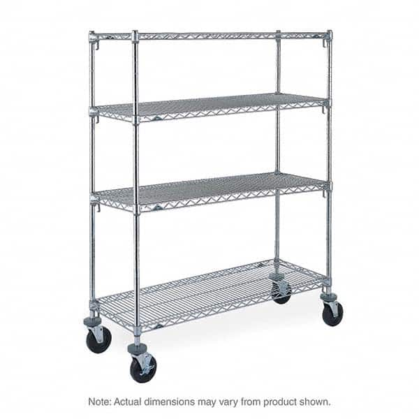 Metro - 600 Lb Capacity 4 Shelf Mobile Wire Shelving Unit - Add-On Unit - All Tool & Supply