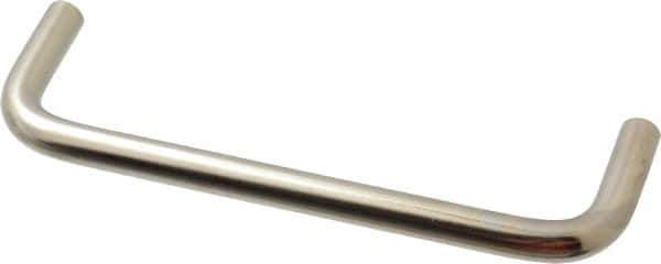 Amatom Electronic Hardware - 4-7/8" Long x 1-1/2" High, Round Handle - Nickel Plated, Brass, 4-9/16" Center to Center - All Tool & Supply