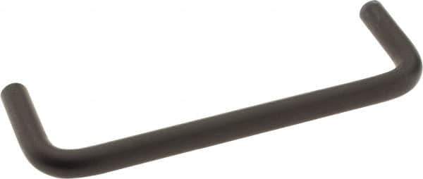 Amatom Electronic Hardware - 4-9/16" Long x 1-1/2" High, Round Handle - Black Anodized, Aluminum, 4-1/4" Center to Center - All Tool & Supply