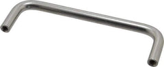 Amatom Electronic Hardware - 4-13/16" Long x 1-1/2" High, Round Handle - Clear Passivated, Stainless Steel, 4-1/2" Center to Center - All Tool & Supply