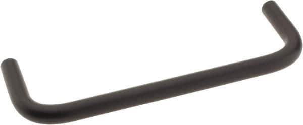 Amatom Electronic Hardware - 4-7/8" Long x 1-1/2" High, Round Handle - Black Anodized, Aluminum, 4-9/16" Center to Center - All Tool & Supply