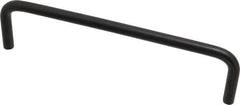 Amatom Electronic Hardware - 6-3/4" Long x 1-3/4" High, Round Handle - Black Anodized, Aluminum, 6-7/16" Center to Center - All Tool & Supply