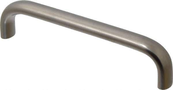 Amatom Electronic Hardware - 4-9/32" Long x 0.44" Wide x 1" High, Oval Handle - Clear Passivated, Stainless Steel, 4" Center to Center - All Tool & Supply