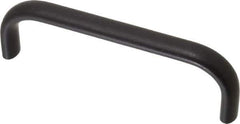 Amatom Electronic Hardware - 4-9/32" Long x 0.44" Wide x 1-9/32" High, Oval Handle - Black Anodized, Aluminum, 4" Center to Center - All Tool & Supply