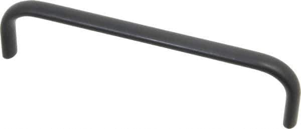 Amatom Electronic Hardware - 6-9/32" Long x 0.44" Wide x 1-1/2" High, Oval Handle - Black Anodized, Aluminum, 6" Center to Center - All Tool & Supply