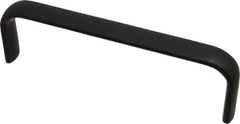 Amatom Electronic Hardware - 6-9/32" Long x 0.63" Wide x 2" High, Oval Handle - Black Anodized, Aluminum, 6" Center to Center - All Tool & Supply