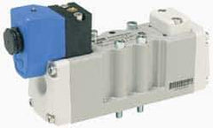 Parker - Four Way, Two Position, Aluminum Solenoid Valve - Normally Open Through Ports 1 & 2, Nitrile Seal - All Tool & Supply