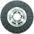 8" - Diameter Medium Face Crimped Wire Wheel; .0104" Steel Fill; 2" Arbor Hole - All Tool & Supply