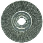 12" Diameter - 2" Arbor Hole - Crimped Steel Wire Straight Wheel - All Tool & Supply