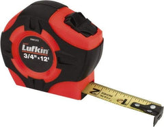 Lufkin - 12' x 3/4" Yellow Blade Tape Measure - 1/32 & 1/16" Graduation, A2 Graduation Style, High-Visibility Orange Case - All Tool & Supply