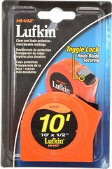 Lufkin - 10' x 1/2" Yellow Blade Tape Measure - 1/32 & 1/16" Graduation, A1 Graduation Style, High-Visibility Orange Case - All Tool & Supply