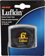 Lufkin - 6' x 1/4" Yellow Blade Tape Measure - 1/32 & 1/16" Graduation, A16 Graduation Style, Black Case - All Tool & Supply