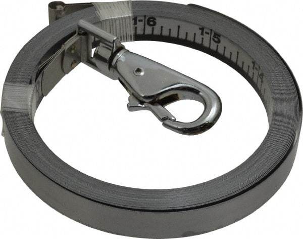 Lufkin - 25' x 1/2", 1/8 D1 Graduation, Tape Measure Replacement Blade - Steel, Chrome & Nickel Finish - All Tool & Supply