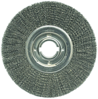 12" Diameter - 2" Arbor Hole - Crimped Steel Wire Straight Wheel - All Tool & Supply