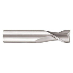 SGS - 3/4", 1" LOC, 3/4" Shank Diam, 3" OAL, 2 Flute, Solid Carbide Square End Mill - Single End, TiN Finish, Spiral Flute, 30° Helix, Centercutting, Right Hand Cut, Right Hand Flute, Series 17 - All Tool & Supply