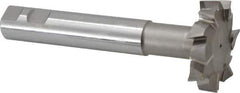 Interstate - 2-1/2" Cut Diam, 5/8" Cut Width, 23mm Neck Diam, 1" Shank Diam, 6-5/8" OAL, M42 Cobalt T-Slot Cutter - Staggered Teeth, 12 Teeth - All Tool & Supply