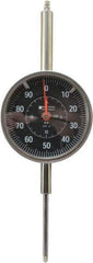 TESA Brown & Sharpe - 2" Range, 0-100 Dial Reading, 0.001" Graduation Dial Drop Indicator - 3" Dial, 0.1" Range per Revolution, Revolution Counter - All Tool & Supply