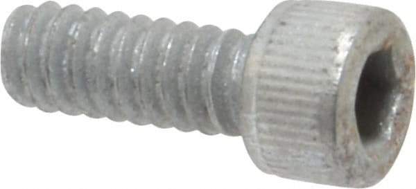 Value Collection - #6-32 UNC Hex Socket Drive, Socket Cap Screw - Alloy Steel, Zinc-Plated Finish, Fully Threaded, 3/8" Length Under Head - All Tool & Supply