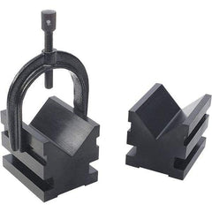 TESA Brown & Sharpe - 12.7 to 2-1/2" Capacity, 90° Angle, Mild Steel V-Block - 3" Long x 2-1/2" Wide x 2-1/2" High, Sold as 2 Block Set - All Tool & Supply