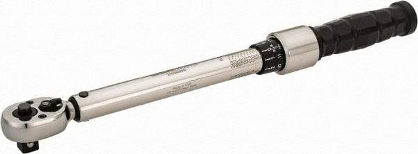 CDI - 3/8" Drive Micrometer Type Ratchet Head Torque Wrench - 30 In/Lb to 250 In/Lb Torque, 11" OAL - All Tool & Supply