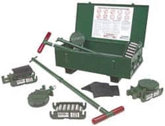 20 Ton 15 Piece ERS Deluxe Kit 8-5/8 Inches Long x 5-1/2 Inches Wide x 2-3/4 Inches High, Kit Contains 4 5-ERS Steel Rollers, 4 T-5LD ERS Swivel Top, 4 Preload Pads, 2 KDH 36 E Steering Handles, 1 Steel Storage Box