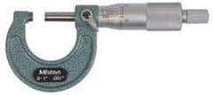 Mitutoyo - 200 to 225mm Range, 0.01mm Graduation, Mechanical Outside Micrometer - Ratchet Stop Thimble, Accurate to 0.0001" - All Tool & Supply