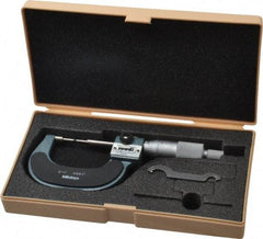 Mitutoyo - 1 Inch, Mechanical Spline Micrometer - Accurate Up to 0.00015 Inch, 0.0001 Inch Graduation, 1/4 Inch Spindle Diameter - All Tool & Supply