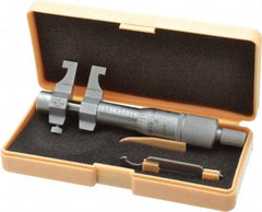 Mitutoyo - 1 to 2 Inch Range, Carbide Satin Chrome Coated, Mechanical Inside Caliper Micrometer - 0.001 Inch Graduation, 0.0003 Inch Accuracy - All Tool & Supply