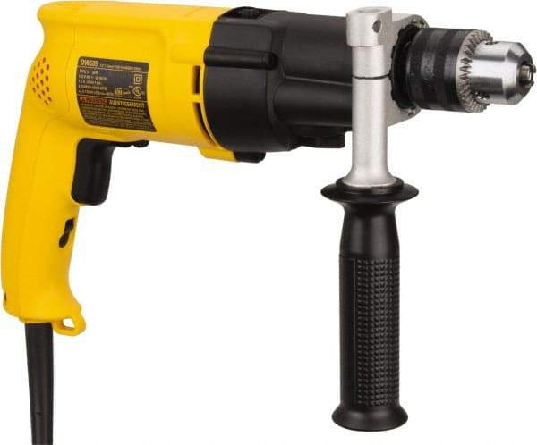 DeWALT - 120 Volt 1/2" Keyed Chuck Electric Hammer Drill - 0 to 19,000 & 0 to 46,000 BPM, 0 to 1,100 & 0 to 2,700 RPM, Reversible - All Tool & Supply