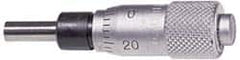 Mitutoyo - 1 Inch, 0.7087 Inch Ratchet Stop Thimble, 1/4 Inch Diameter x 27mm Long Spindle, Mechanical Micrometer Head - All Tool & Supply