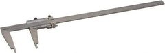 Mitutoyo - 0 to 24" Stainless Steel Vernier Caliper - 0.0010" Graduation, 100mm Jaw Depth, 0.002" Accuracy - All Tool & Supply