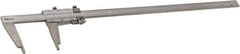 Mitutoyo - 0 to 24" Stainless Steel Vernier Caliper - 0.02mm Graduation, 100mm Jaw Depth, 0.002" Accuracy - All Tool & Supply