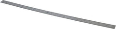 Mitutoyo - 18" Long, 1/64, 1/32, 1/16, 1/8" Graduation, Flexible Stainless Steel Rule - 4R Graduation Style, 3/4" Wide, Silver, Satin Chrome Finish - All Tool & Supply