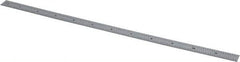 Mitutoyo - 12" Long, 1/100, 1/64, 1/32, 1/10" Graduation, Flexible Stainless Steel Rule - 5R Graduation Style, 1/2" Wide, Silver, Satin Chrome Finish - All Tool & Supply