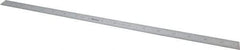 Mitutoyo - 18" Long, 1/100, 1/64, 1/32, 1/10" Graduation, Flexible Stainless Steel Rule - 5R Graduation Style, 3/4" Wide, Silver, Satin Chrome Finish - All Tool & Supply