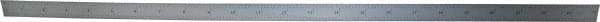 Mitutoyo - 24" Long, 1/100, 1/64, 1/50, 1/32" Graduation, Flexible Stainless Steel Rule - 16R Graduation Style, 3/4" Wide, Silver, Satin Chrome Finish - All Tool & Supply