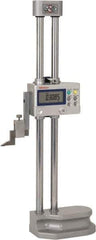 Mitutoyo - 12" Electronic Height Gage - 0.0005, 0.0002" (Switchable) Resolution, Accurate to 0.001", LCD Display, SPC Data Output - All Tool & Supply