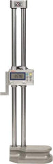 Mitutoyo - 18" Electronic Height Gage - 0.0005, 0.0002" (Switchable) Resolution, Accurate to 0.002", LCD Display, SPC Data Output - All Tool & Supply