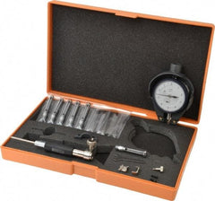 Mitutoyo - 6 Anvil, 0.3 to 0.4" Dial Bore Gage - 0.0001" Graduation, 1-1/4" Gage Depth, Accurate to 0.00016" - All Tool & Supply