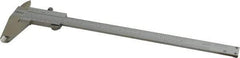 Mitutoyo - 0 to 8" Stainless Steel Vernier Caliper - 1/128" Graduation, 50mm Jaw Depth, 0.0015" Accuracy, Includes Depth Measurement Rod & Inside Diam Jaws - All Tool & Supply