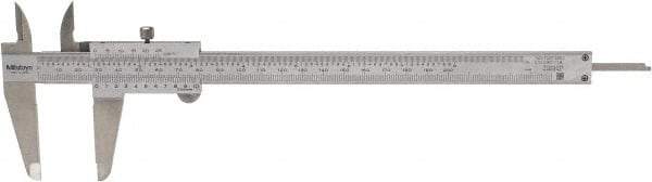 Mitutoyo - 0 to 8" Stainless Steel Vernier Caliper - 0.02mm Graduation, 50mm Jaw Depth, 0.03mm Accuracy - All Tool & Supply