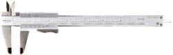 Mitutoyo - 0 to 8" Stainless Steel Vernier Caliper - 1/128" Graduation, 50mm Jaw Depth, 0.03mm Accuracy - All Tool & Supply