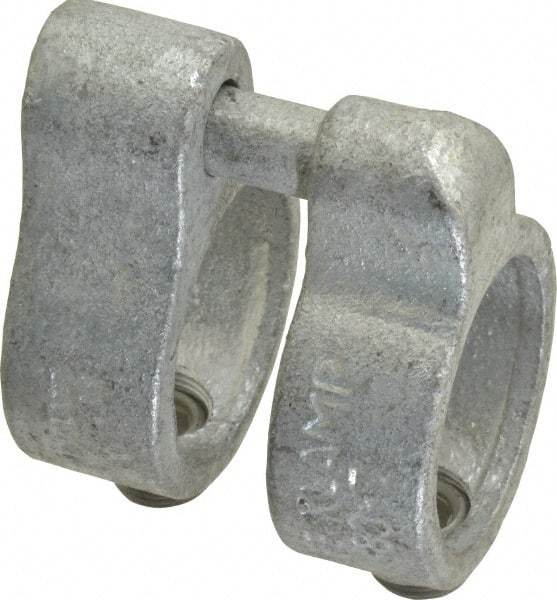 Kee - 1-1/4" Pipe, Malleable Iron Gate Hinge Fitting - Galvanized Finish - All Tool & Supply