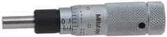 Mitutoyo - 1/2 Inch, 0.5118 Inch Zero-Adjustable Thimble, 0.1969 Inch Diameter x 13mm Long Spindle, Mechanical Micrometer Head - All Tool & Supply