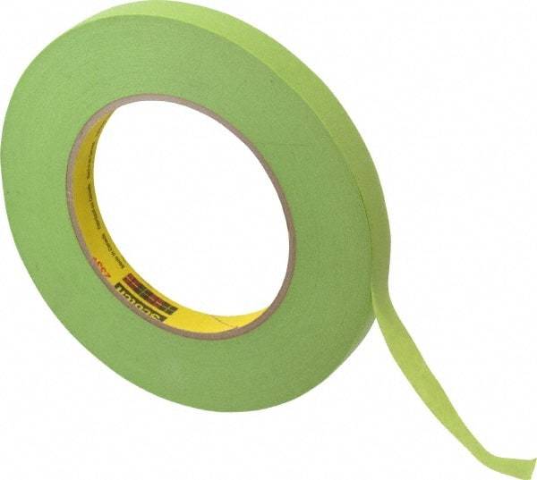 3M - 1/2" Wide x 60 Yd Long Green Paper Masking Tape - Series 401+/233+, 6.7 mil Thick, 25 In/Lb Tensile Strength - All Tool & Supply