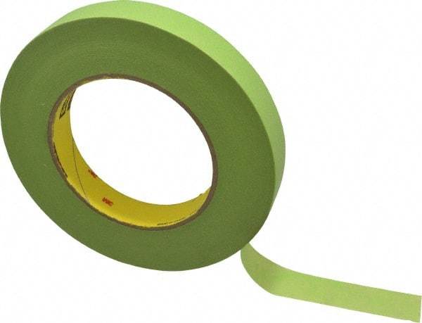 3M - 3/4" Wide x 60 Yd Long Green Paper Masking Tape - Series 401+/233+, 6.7 mil Thick, 25 In/Lb Tensile Strength - All Tool & Supply