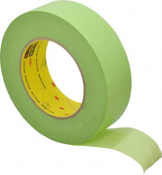 3M - 1-1/2" Wide x 60 Yd Long Green Paper Masking Tape - Series 401+/233+, 6.7 mil Thick, 25 In/Lb Tensile Strength - All Tool & Supply