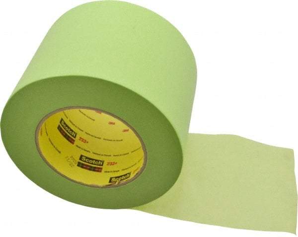 3M - 4" Wide x 60 Yd Long Green Paper Masking Tape - Series 401+/233+, 6.7 mil Thick, 25 In/Lb Tensile Strength - All Tool & Supply