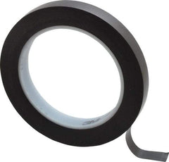 3M - Black Solid Color Vinyl Tape - 1/2" Wide x 108' Long x 5.2 mil Thick, General Traffic - All Tool & Supply