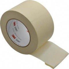 3M - 3" Wide x 60 Yd Long Tan Paper Masking Tape - Series 2307, 5.2 mil Thick, 23 In/Lb Tensile Strength - All Tool & Supply